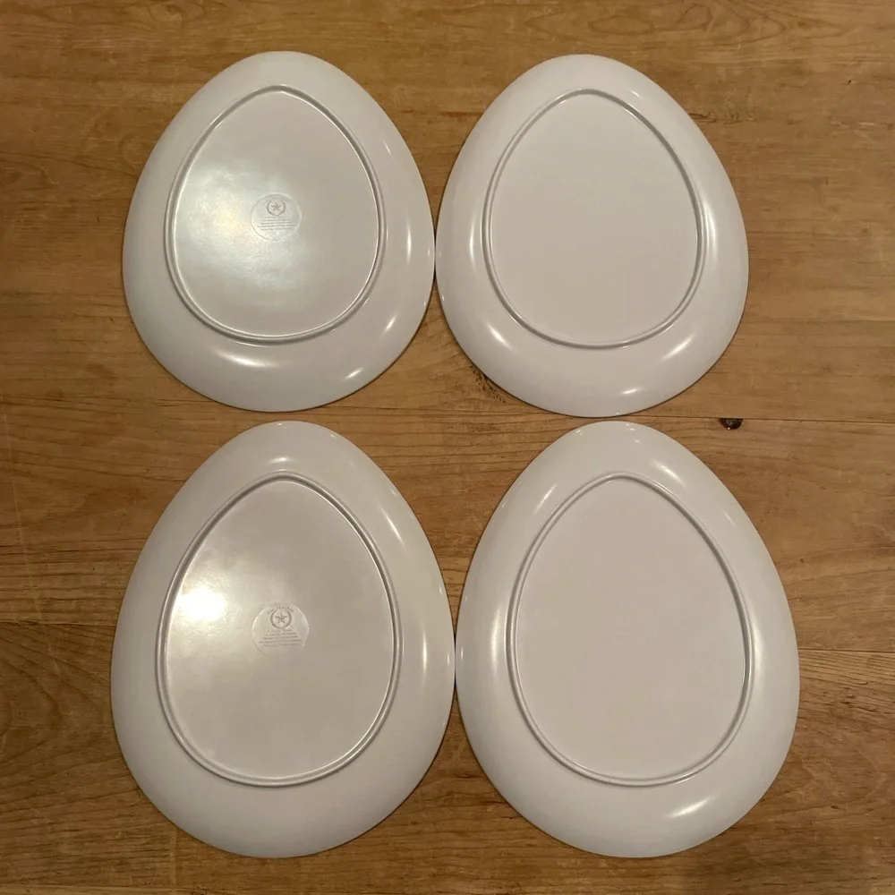 The Prairie Rachel Ashwell set of 4 pastel bunny plates cottagecore Shabby Chic